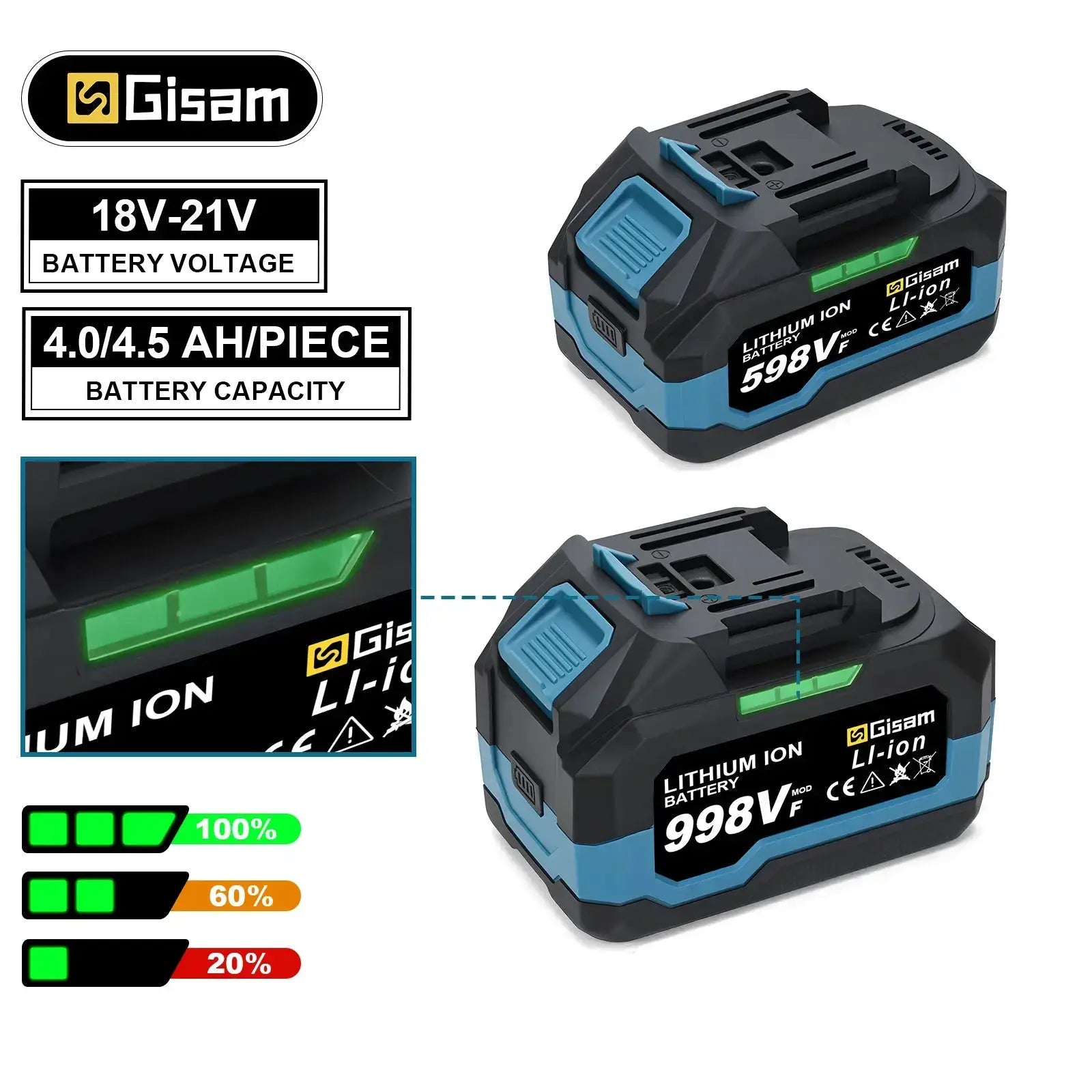 Akumulator 18V Li-Ion do elektronarzędzi – 4,0 Ah / 4,5 AhAkumulator Makita 18V do elektronarzędzi – moc i wygoda pracy Zapewnij swoim elektronarzędziom dłuższą pracę dzięki akumulatorowi litowo-jonowemu 18V o pojemności 4,0Ah lub 4,5Ah, zaprojektowanemu