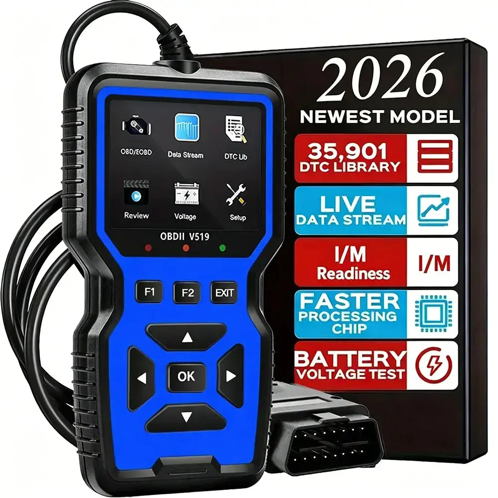 Skaner OBD2 V519 do diagnostyki silnika i błędówSkaner OBD2 V519 do diagnostyki silnika i błędów Uprość diagnostykę swojego samochodu dzięki skanerowi OBD2 V519, który pomaga szybko odczytywać i usuwać kody błędów silnika. Szybka diagnostyka: Umożliwia od
