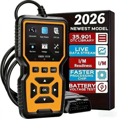 Skaner OBD2 V519 do diagnostyki silnika i błędówSkaner OBD2 V519 do diagnostyki silnika i błędów Uprość diagnostykę swojego samochodu dzięki skanerowi OBD2 V519, który pomaga szybko odczytywać i usuwać kody błędów silnika. Szybka diagnostyka: Umożliwia od