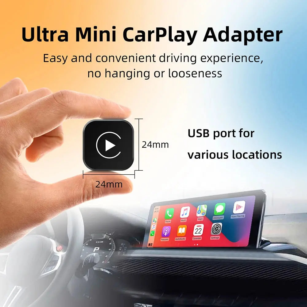 Bezprzewodowy adapter CarPlay Android Auto 2w1 Plug & PlayBezprzewodowy adapter CarPlay Android Auto 2w1 Plug & Play – wygoda bez kabli Uwolnij się od kabli i korzystaj z CarPlay oraz Android Auto bezprzewodowo dzięki kompaktowemu adapterowi 2w1, który zm